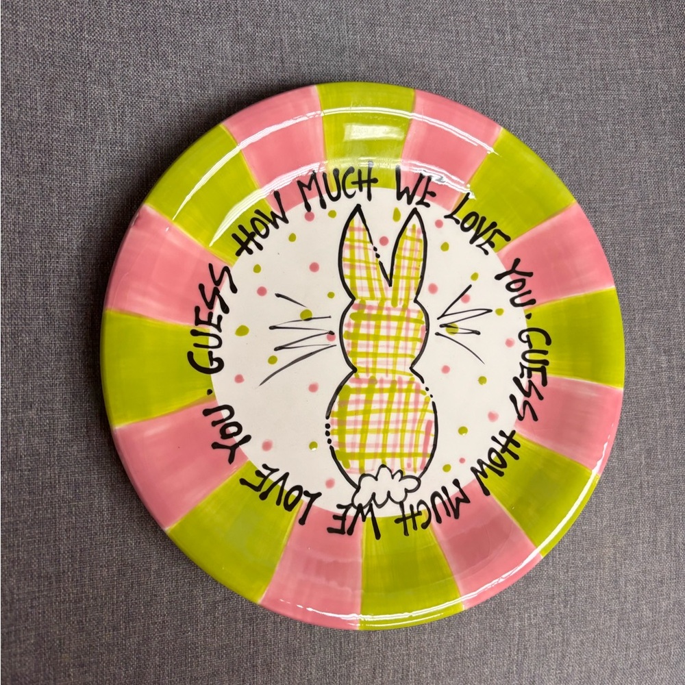 Magnolia Lane Collection “Guess How Much We Love You” Bunny Plate T Cabells Too